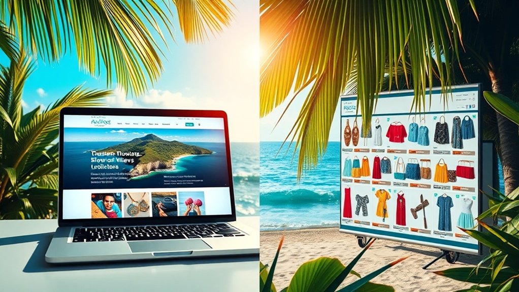 site vitrine vs boutique en ligne