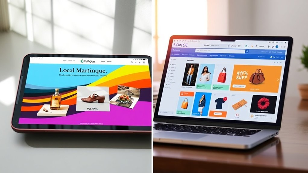 site web vs boutique en ligne